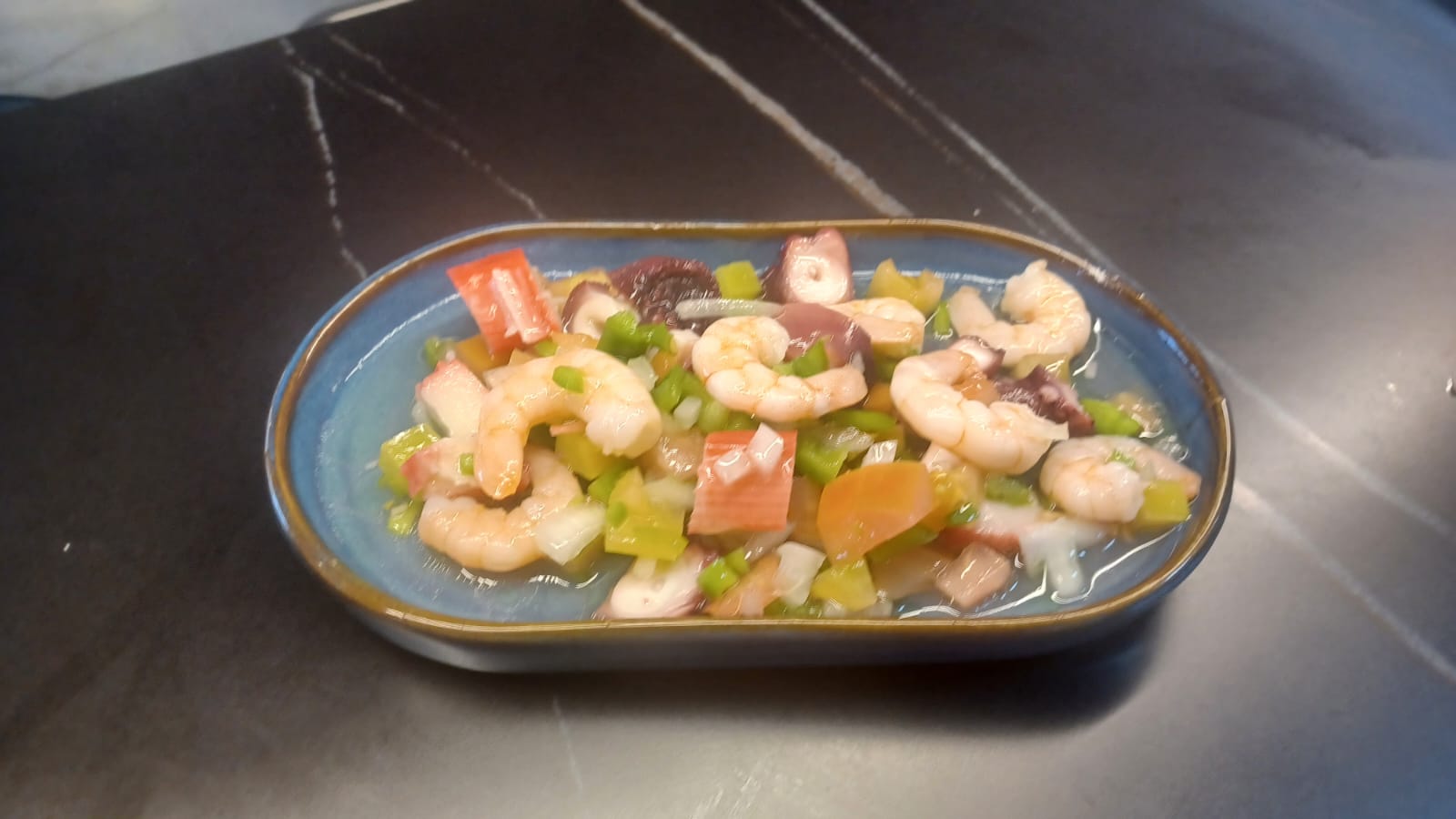 Aliño piadito de salpicon de mariscos 3,50€ tapa